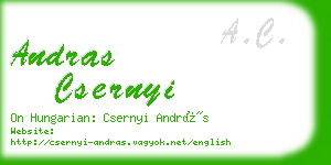 andras csernyi business card